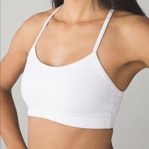 Lululemon Flow Y Bra White Luon